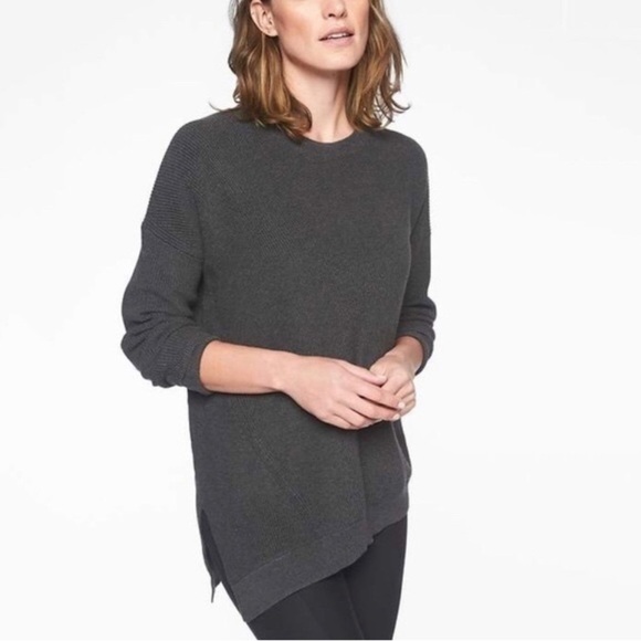 Athleta Rest Day Asymmetrical Sweater Gray Size XXS - Picture 1 of 9